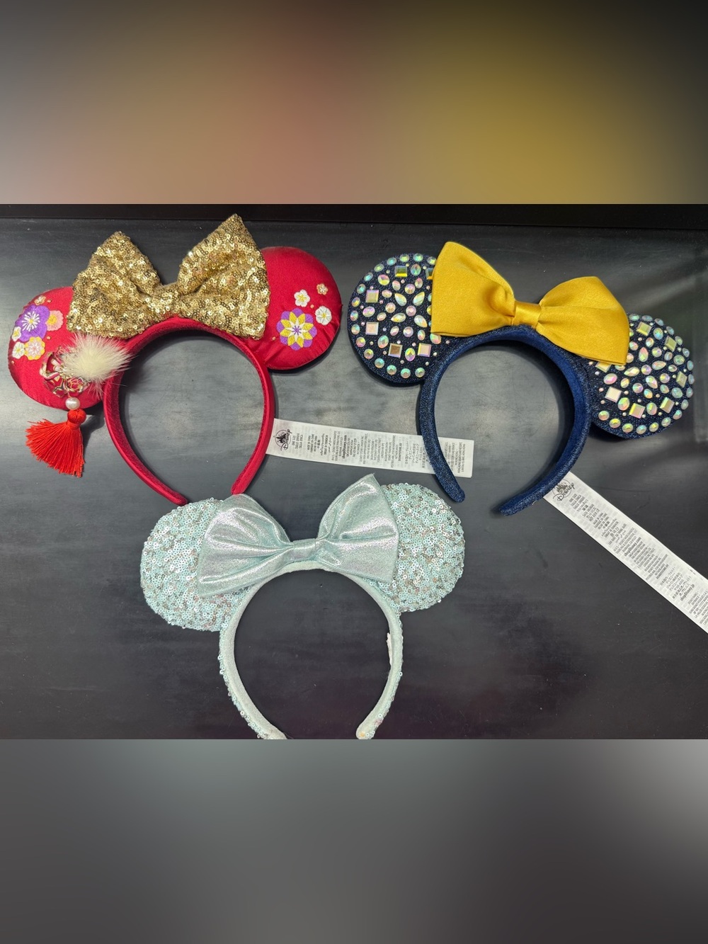 3 Disney Ear Headbands Bundle: Chinese New Year, 50th Anniversary WDW, Arendelle